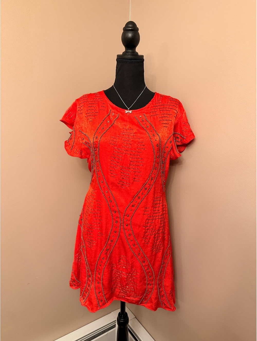 Free People Short Sleeve Mini Dress XS